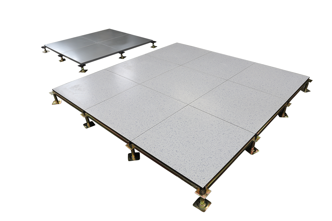 防静电瓷砖地板铺装效果图